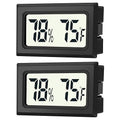 2 Pack Mini Digital Hygrometer Thermometer Gauge, Indoor Outdoor Temperature Humidity Meter for Humidifiers Greenhouse