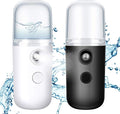 2 Pack Nano Facial Mister Spray Bottle Handheld Humidifier Portable Face Mister for Eyelash Extensions USB Rechargeable 1 oz