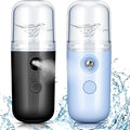 2 Pack Nano Facial Mister Spray Bottle Handheld Humidifier Portable Face Mister for Eyelash Extensions USB Rechargeable 1 oz