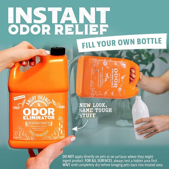2-Pack Pet Odor Eliminator for Strong Odor – 24oz Citrus Deodorizers for Dog or Cat Smells with 1-Gallon Refill, alternate