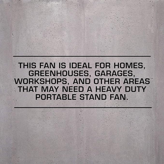 2-Pack Pro High-Velocity Oscillating Metal Stand Fan w/ 3-Speed Setting, 20" - Heavy-Duty Cooling Pedestal Unit, alternate