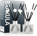 2 Pack Reed Diffuser Set, Moroccan Amber Scented, Home Fragrance with 14 Sticks Bathroom Decor, product image