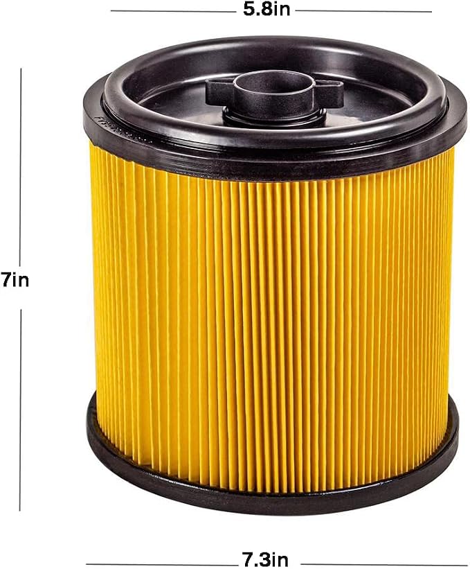 2 Pack Replacement Filter Compatible with 5 to 20 Gallon, Vac Master VCFS Standard Disposal Cartridge