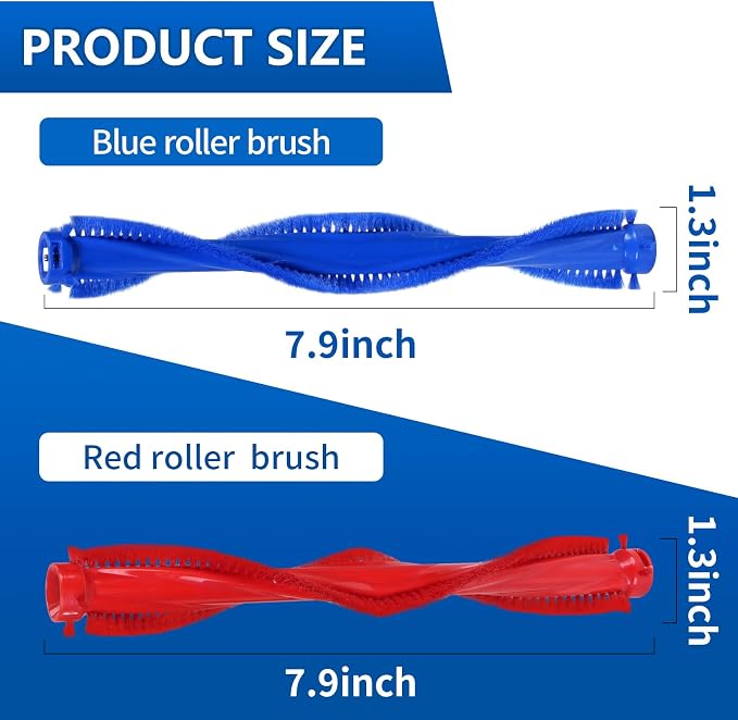 2 Pack Replacement Roller Brushes Compatible with Wash G1 Wet Cleaner,Front debris and Rear debris,2 Vacuum Attachment