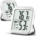 2 Pack Room Thermometer for Home, Indoor Hygrometer Humidity Meter Gauge, Digital Temperature and Humidity Sensor Monitor for