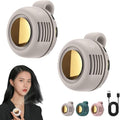 2 Pack Small Clip on Fan for Shirt & Waist, Portable Silent Mini Bladeless Electric Fan, 3 Speeds Hands-Free Neck Whirlwind