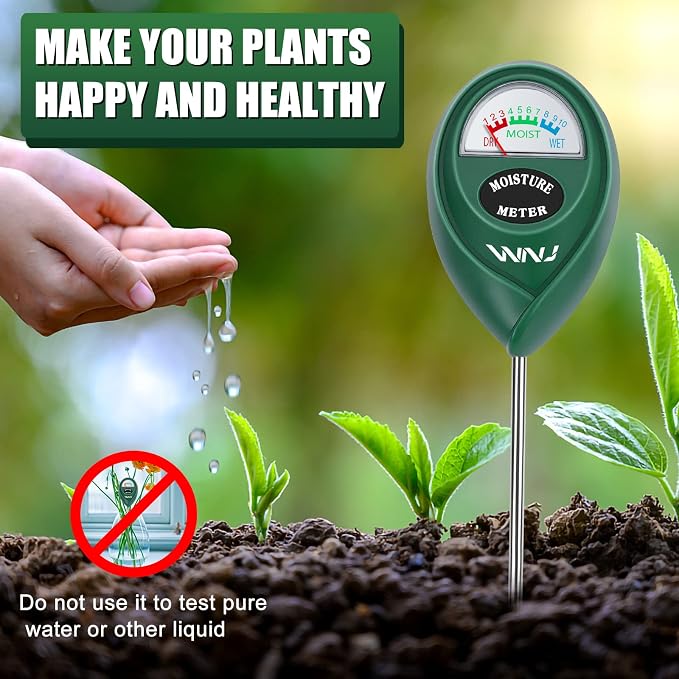 2 Pack Soil Moisture Meter, Plant Water Monitor, Lawn Moisture Meter,Soil Hygrometer Sensor for Gardening, Farming, alternate