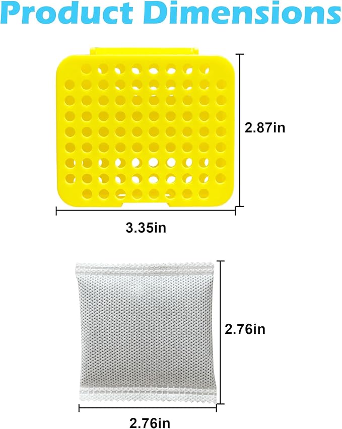 2 Pack Stick On Deodorizing Box, 12 Pack Odor Removing Refills for Trash Can, Activated Charcoal Odor Eliminator for Indoor