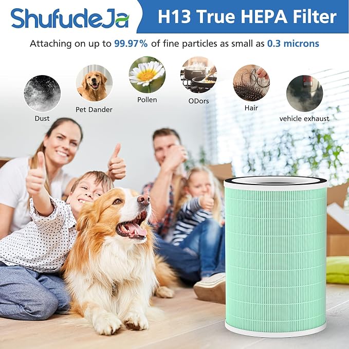 2 Pack True HEPA Filter, 4 in 1 Pet Replacement Filter, 360 4-Stage Filtration, Compatible With KILO, KILOPLUS