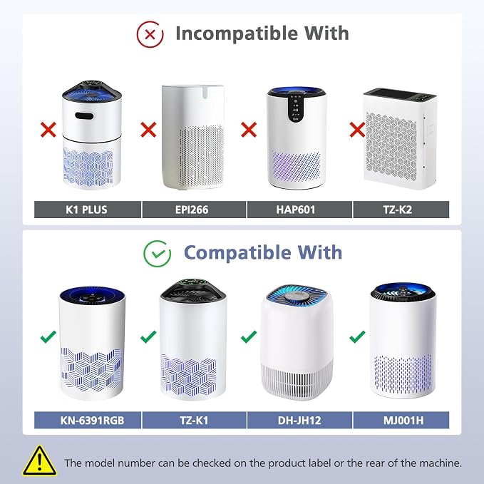 2 Pack TZ-K1 Replacement Filter Compatible with KN6391, Compatible with TZ-K1, Compatible with DH-JH12