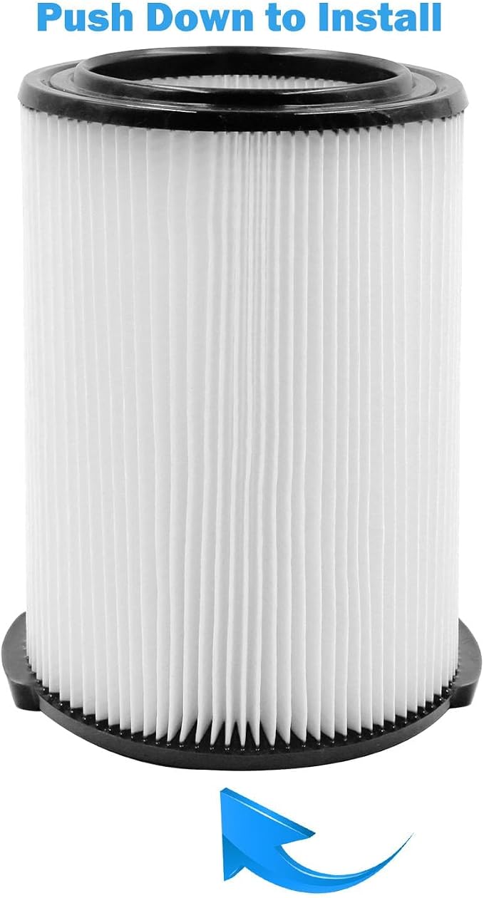 2 Pack VF4000 Replacement Filter for Wet Dry Vacuums 5-20 Gallon 72947 & for Husky 6-9 Gallon Vacuum Cleaners