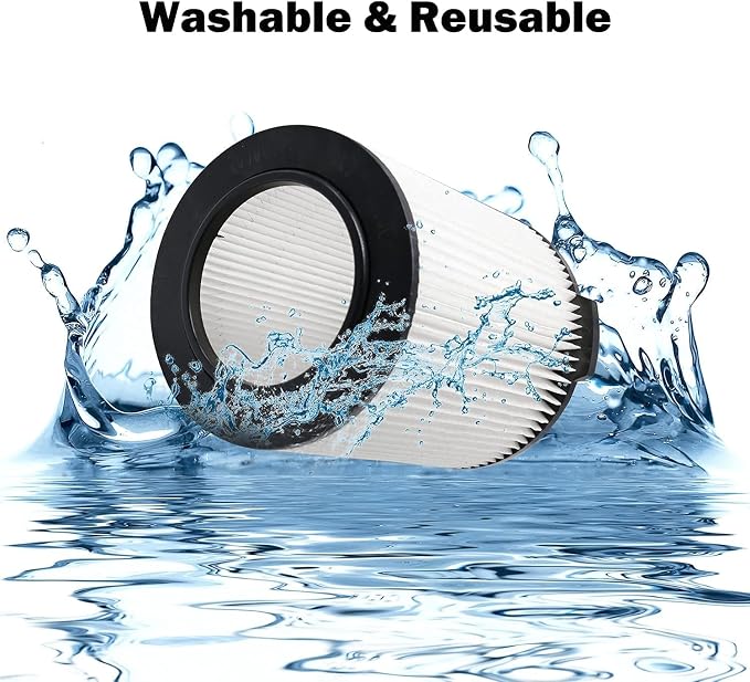 2 Pack VF4000 Replacement Filter for Wet Dry Vacuums 5-20 Gallon 72947 & for Husky 6-9 Gallon Vacuum Cleaners
