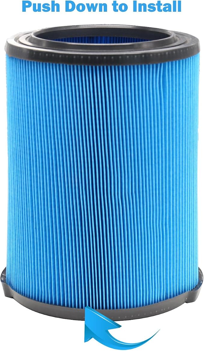 2 Pack VF5000 Filter Replacement Fits for 6-20 Gallon Wet Dry Vacuums, 3-Layer Pleated Vacuum Filters compatible with
