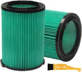 2 Pack VF6000 5-Layer Pleated Replacement Vacuum Filter Compatible for 5-20 Gallon Wet/Dry Vacuums,Fit for