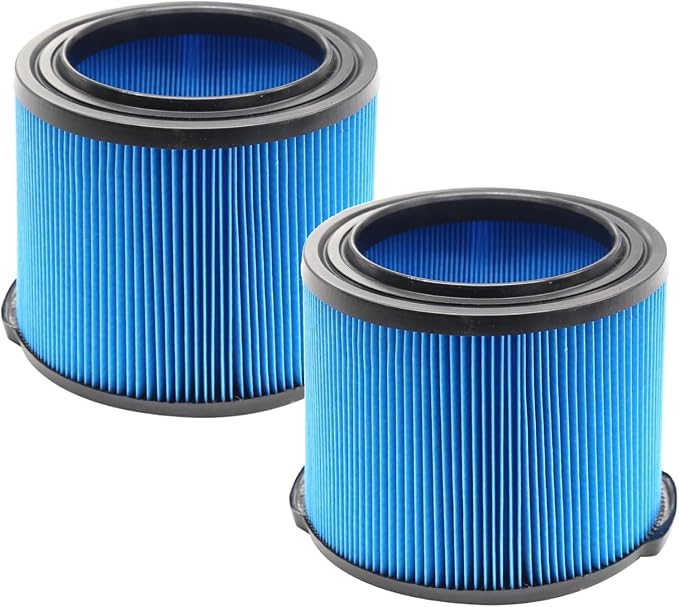 2 Pack Wet Dry Vac Filter VF3500 3 Layer Fine Filter, Half Height Replacement V3500 Filter for 3-4.5 Gallon Vacs WD3050