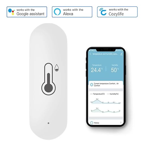 2 Pack WiFi Temperature Humidity Sensor Smart Hygrometer Thermometer Sensor with APP Remote Monitor and Alert High Precision