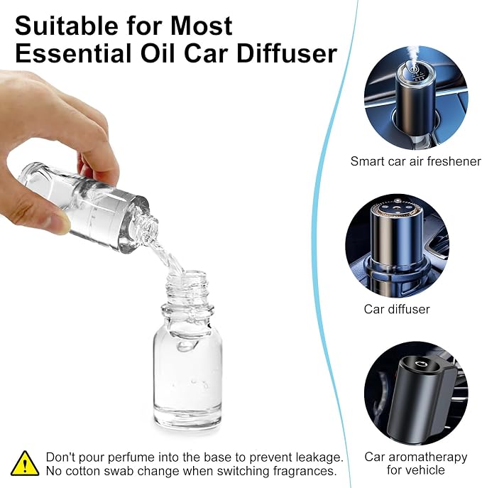 2 Packs Essential Oil Refill for Smart Car Air Freshener, 3.5OZ Car Diffuser Refill, alternate product view 5