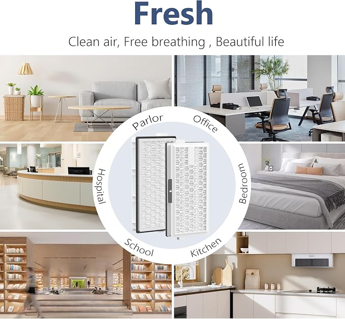 2 Packs HEPA Replacement Filters Compatible with AirClean SF-HA 50 HEPA Filter for Vacuum Model # S4, S5, S6, S8
