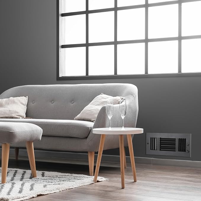 2 Pcs 10 x 4 Inch Ceiling Vent Covers for Home Sidewall and Ceiling 3 Way Vent Register for Sidewall Solid Steel Manual