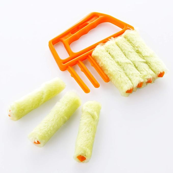 2 Pcs Blind Cleaner Washable Window Dusting Cleaner Tool Mini Blind Duster Brush Dust Clean Venetian Blind Brush Window Air