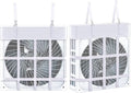 2 Pcs Box Fan Holder Horse Stall Classic Fan Bag Hanging Web Holder Nylon Box Hay Bag (White), product image