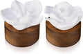 2 Pcs Ceramic Rose Diffuser Flower Passive Essential Oil Diffuser Flower Ceramic Aromatherapy Non Electric Battery for Home