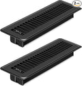 2 PCS Floor Vents Floor Registers 2x10 inch, Heavy Duty Metal Heat Air Vent Covers 2 X 10 with Rust Proof Finish for Home