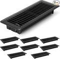 2 PCS Floor Vents Floor Registers 4x12 inch, Heavy Duty Metal Heat Air Vent Covers 4 X 12 with Rust Proof Finish for Home
