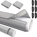 2 Pcs Portable AC Hose Insulation Sleeve - Insulated Cover Wrap for 5"-5.9" Diameter Exhaust Hoses with 6 Adjustable Buckle
