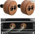 2 PCS Wood Car Essential Oil Diffuser, Wooden Aromatherapy Essential Oils Diffuser with Vent Clip, product image