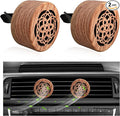 2 PCS Wood Car Essential Oil Diffuser, Wooden Aromatherapy Essential Oils Diffuser with Vent Clip, product image