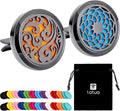 2 Pieces 316l Car Aromatherapy Essential Oil Diffuser Air Freshener with Vent Clip 48 Felt Pad Christmas Gift for Women