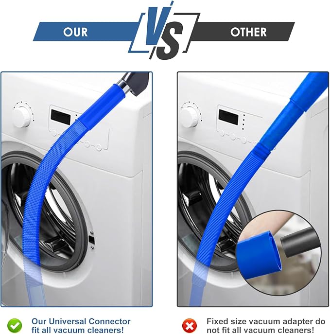 2 Pieces Dryer Vent Cleaner Kit Compatible with Most Vacuum Cleaner, Dryer Lint Brush and Vacuum Hose Attachment, Quickly