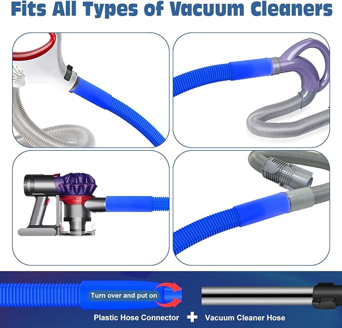 2 Pieces Dryer Vent Cleaner Kit Compatible with Most Vacuum Cleaner, Dryer Lint Brush and Vacuum Hose Attachment, Quickly