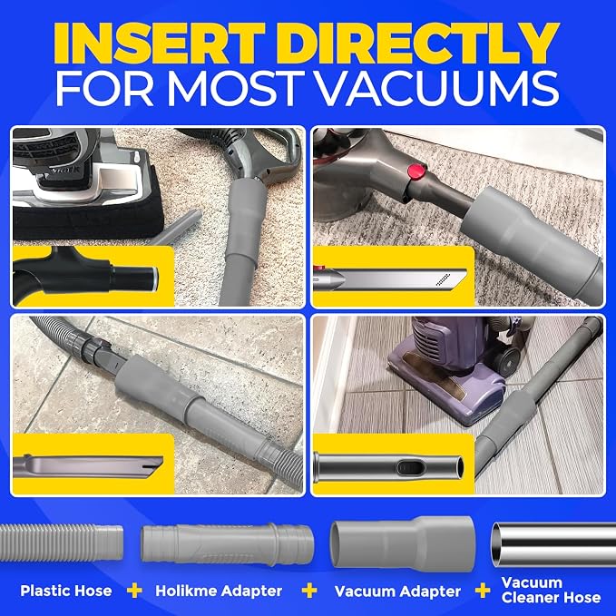 2 Pieces Dryer Vent Cleaner Kit, Dryer Lint Vacuum Attachment and Flexible Dryer Lint Brush, Dryer Vent Vacuum Hose