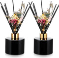 2 Reed Diffuser Sets Flower Oil Diffuser Sticks with Refill Empty 5oz Bottles Scent Glass for Fragrance Home Bathroom Gifts