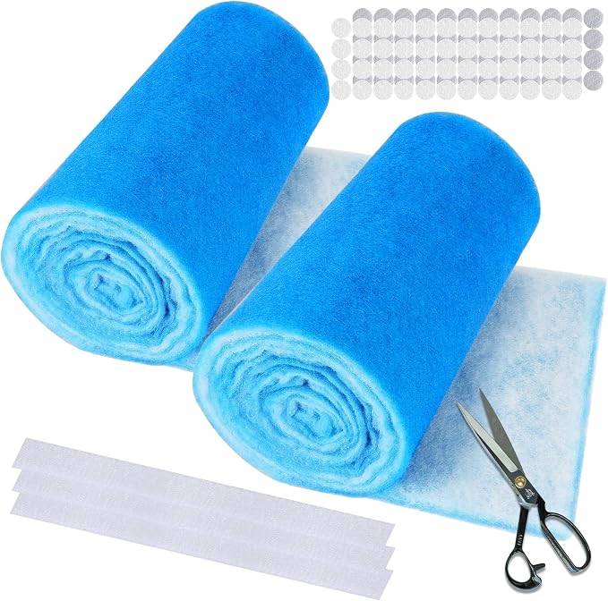 2 Rolls 12" x120" Air Vent Filters, Cut to Fit Air Filter (100+ Filters), MERV 8 Triple Vent Filter for Home