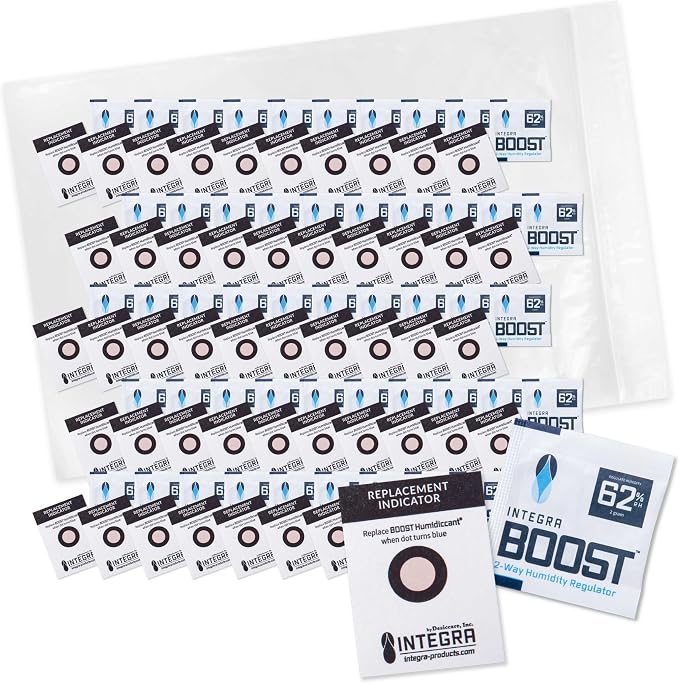 2-Way Humidity Control Pack – Patented Technology for Humidity Control – Preserve Flavor & Maintain 62% RH –