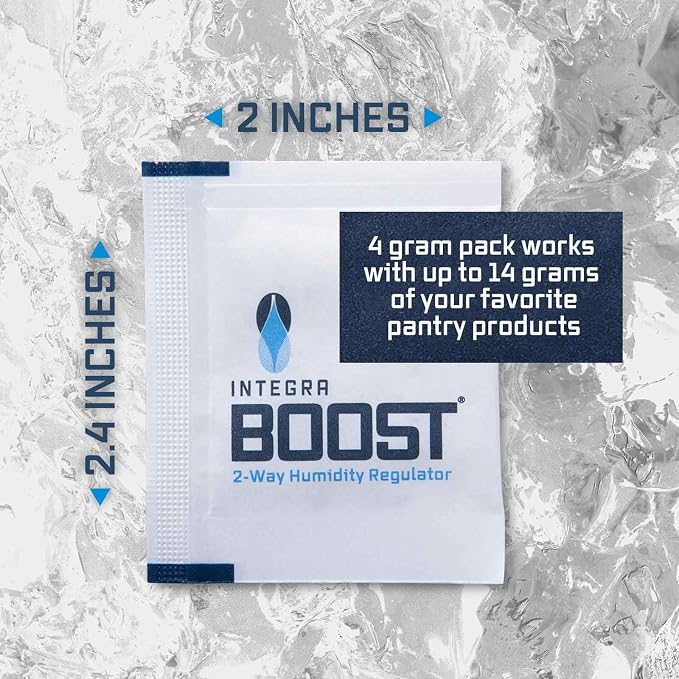 2-Way Humidity Control Pack - Preserve Flavor & Control Humidity at 62% RH - Moisture Absorber for Herbs, Spices & More - 4