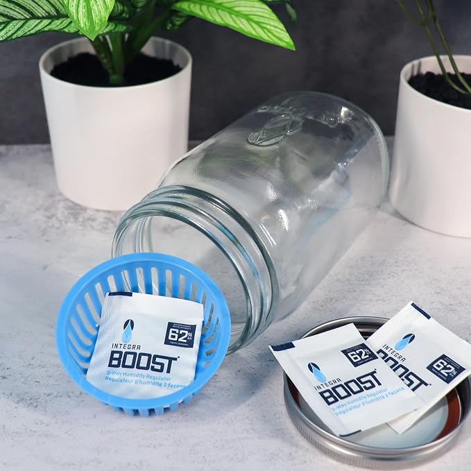 2-Way Humidity Control Pack - Preserve Flavor & Control Humidity at 62% RH - Moisture Absorber for Herbs, Spices & More - 4