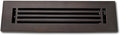 2 x 12 Cast Aluminum Linear Bar Vent Cover with Damper - Oxidized Bronze (Overall: 3.75 x 13.5) | Floor Register - Wall