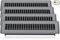 2 x 12 Floor Register, 4 Pack Dark Gray Vent Covers for Home Floor, Heavy-Duty Steel with Adjustable Airflow