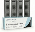 2" x 14" Contemporary Design Steel Floor Register in Granite Grey Finish for Floor l- Decorative Air Vent