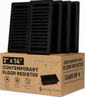 2" x 14" Contemporary Design Steel Floor Register in Textured Black Finish for Floor l- Decorative Air Vent