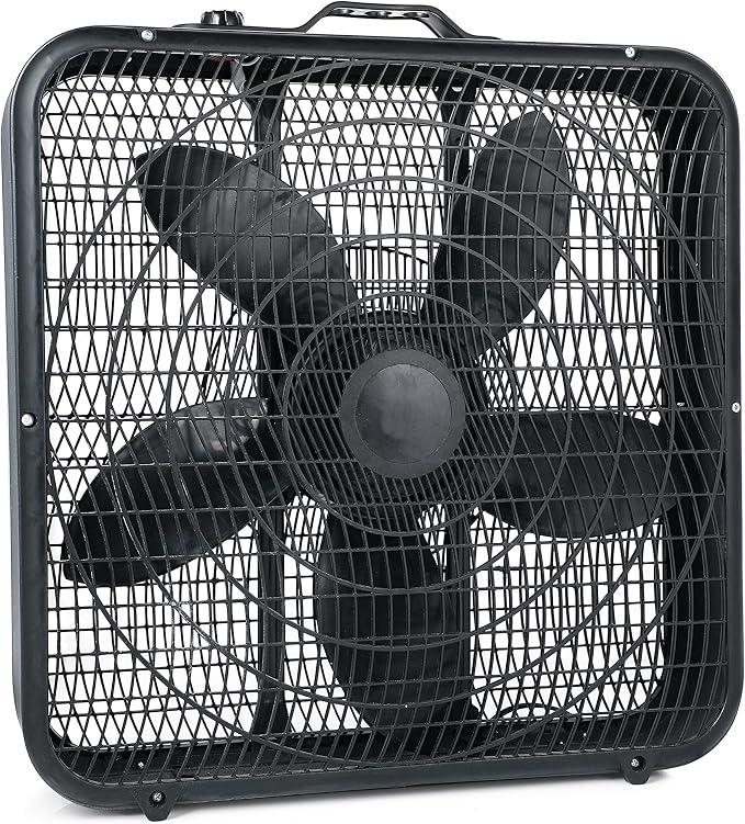20” Box Fan, 3-Speed Cooling Table Fan with Aerodynamic Shaped Fan Blades, product image