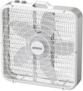 20” Box Fan with Thermostat for Bedroom, 3-Speed Portable Fan with Carry Handle, Powerful Airflow, 5 Blades, Window Fan and