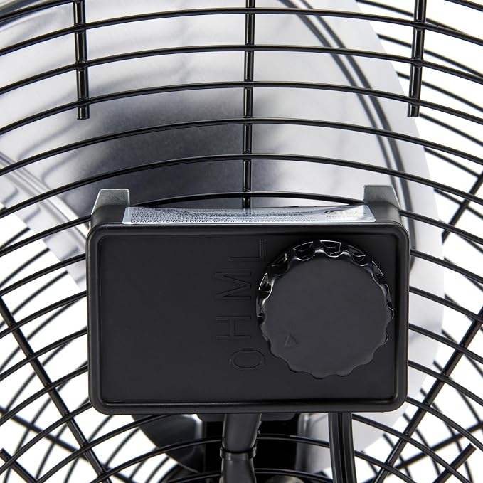 20" High Velocity Industrial Cooling Floor Fan with 3 Speeds, Tilt Head, ETL-Listed Safety Compliance, Metal Housing and