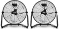 20 Inch 3-Speed High Velocity Heavy Duty Metal Industrial Floor Fans Quiet for Home, Commercial, Residential,Black, 2 Pack