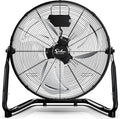 20 Inch 3-Speed High Velocity Heavy Duty Metal Industrial Floor Fans Quiet for Home, Commercial, Residential