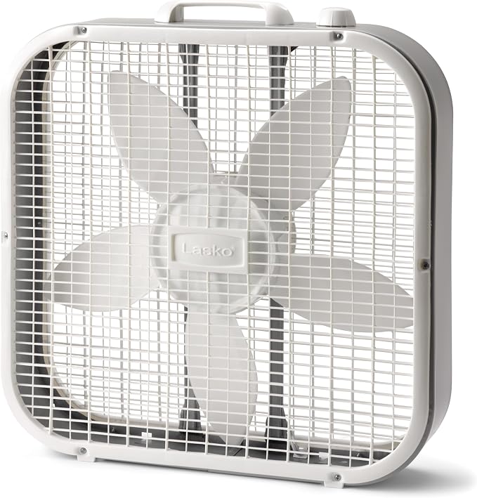 20 Inch Box Fan in White.